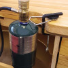 Handy Holder Propane Tank Holder on Bench with Tank