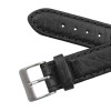 Watch Band Black Distressed Leather Extra Long 20MM