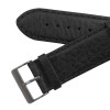 Watch Band Black Distressed Leather Extra Long 24MM