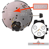 ETA Chrono Quartz Watch Movement G10.962 Date at 4:30 Overall Height 7.9mm