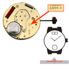 Harley Ronda 2 Hand Quartz Watch Movement HQ6004.BG Swiss Big Date at 12:00 Small Second at 6:00 Overall Height 4.7mm