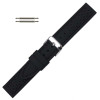 Black 22 mm Silicone Watch Band Sport Strap
