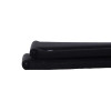 Black 24 mm Silicone Watch Band Sport Strap with White Stitching