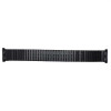 Black Metal Expansion Watch Band With Curved Expandable Ends to Fit 18-22MM