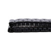 Black Metal Expansion Watch Band With Curved Expandable Ends to Fit 18-22MM