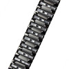Black Metal Expansion Watch Band With Curved Expandable Ends to Fit 18-22MM