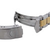 Metal Watch Band Men's Two Tone Multiple Curved Ends 18-20 MM