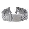 Silver Tone Metal Watch Band with Curved Ends 18-20 MM