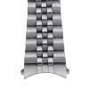 Silver Tone Metal Watch Band with Curved Ends 18-20 MM