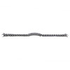 Silver Tone Metal Watch Band with Curved Ends 18-20 MM