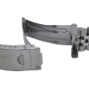 Silver Tone Metal Watch Band with Curved Ends 18-20 MM