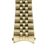 Yellow Gold Tone Metal Watch Band with Curved Ends 18-20 MM