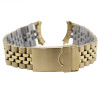 Yellow Gold Tone Metal Watch Band with Curved Ends 18-20 MM