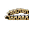 Yellow Gold Tone Expansion Metal Watchband with Expandable Ends To Fit 20-24 MM