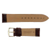 Hadley Roma Croco Grain Padded Stitched Watch Strap Brown 18mm Long