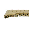 Expansion Metal Watch Band Ladies Yellow Gold Tone Narrow With Expandable Ends 8-11MM
