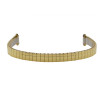 Expansion Metal Watch Band Ladies Yellow Gold Tone Narrow With Expandable Ends 8-11MM