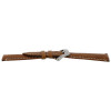 22MM Brown Camel Grain Leather Watch Band with White Stitching