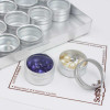 Aluminum Storage Box with 24 pieces 32mm Individual Tins with Clear tops