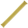 Yellow Gold Tone Metal Expansion Watch Band With Curved Expandable Ends to Fit 18-22MM