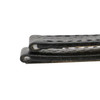 Leather Watch Strap 12mm Flat Black Polished Calf Style 7 3/8 Inch Length
