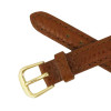 Leather Watch Strap 10MM Long Light Brown Polished Calf Style