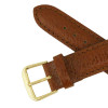 Leather Watch Strap 20MM Long Light Brown Polished Calf Style