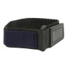 Black/Blue Nylon And Leather Watch Strap Velcro® Style Sport Band 20mm