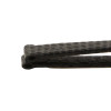 Black Leather Watch Band 12MM Long Lizard Grain