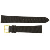 Leather Watch Band 20MM Black Long Lizard Grain