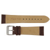 Brown Leather Watch Band 22MM Padded Alligator Grain Stitched
