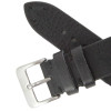 Black Leather Watch Band Vintage Stitched 18MM
