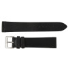 Black Leather Watch Band Vintage Stitched 22MM