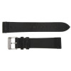 Black Leather Watch Band Vintage Stitched 22MM