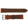 Tan Leather Watch Band Vintage Stitched 18MM