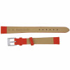 Red Leather Long Watch Band 14MM Smooth Calf