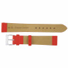 Red Leather Long Watch Band 18MM Smooth Calf