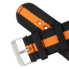 Hadley Roma Orange and Black Striped 22MM Nylon Watch Band