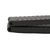 Black Hand Painted Stitched Leather Watch Band 18MM