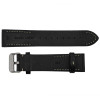 Black Hand Painted Stitched Leather Watch Band 18MM