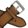 Beige Hand Painted Stitched Leather Watch Band 18MM