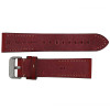 Red Hand Painted Stitched Leather Watch Band 18MM
