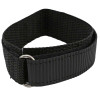 Heavy Black Nylon and Leather 18mm Watch Strap