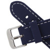 Dark Blue 22 mm Silicone Watch Band Sport Strap with White Stitching