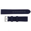 Dark Blue 22 mm Silicone Watch Band Sport Strap with White Stitching