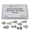 Stainless Steel Case Back Screw Assortment With Flat Heads