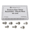 Stainless Steel Case Back Screw Assortment With Phillip Heads
