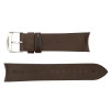 Curved Dark Brown Leather Watch Band 22MM