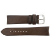 Curved Dark Brown Leather Watch Band 22MM