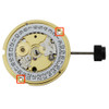 ETA 3 Hand Quartz Watch Movement 956.412.3 Date At 3:00 High Hand Height Overall Height 4.4mm